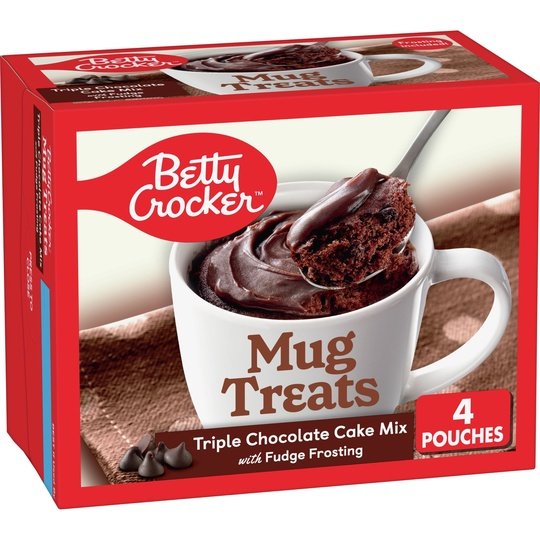 Betty Crocker Mug Treats Triple Chocolate Cake Mix with Fudge Frosting, 4 Servings, 12.5 oz. on Sale