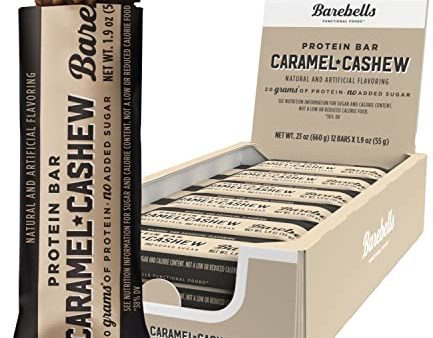 Barebells Protein Bars Caramel Cashew - 12 Count, 1.9oz Bars - Protein Snacks with 20g of High Protein - Chocolate Protein Bar with 1g of Total Sugars - Perfect on The Go Protein Snack & Breakfast Bar For Cheap