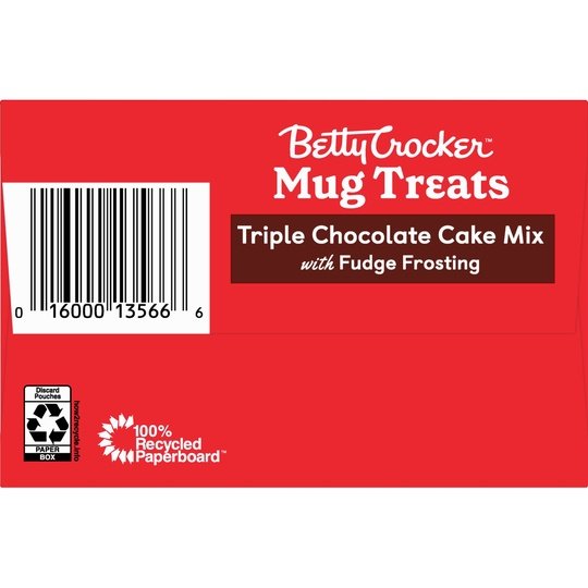 Betty Crocker Mug Treats Triple Chocolate Cake Mix with Fudge Frosting, 4 Servings, 12.5 oz. on Sale