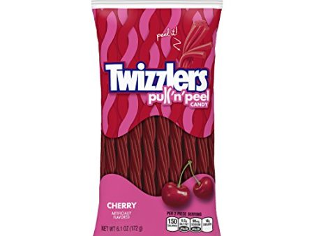 TWIZZLERS Pull  n  Peel Licorice Candy, Cherry, 6.1 Ounce Bag Hot on Sale