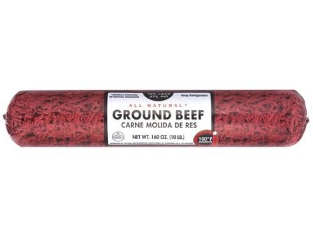 All Natural* 73% Lean 27% Fat Ground Beef, 10 lb Roll For Sale