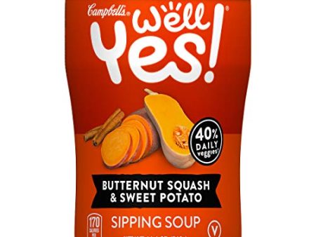 Campbell s Well Yes! Sipping Soup Butternut Squash & Sweet Potato, 11.1 Oz Cup For Discount