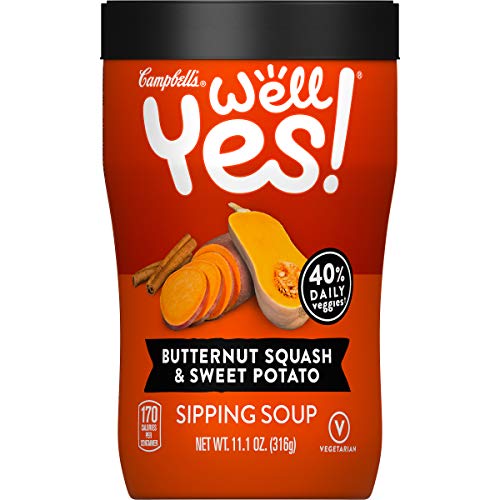 Campbell s Well Yes! Sipping Soup Butternut Squash & Sweet Potato, 11.1 Oz Cup For Discount