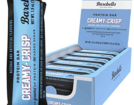 Barebells Protein Bars Creamy Crisp - 12 Count, 1.9oz Bars - Protein Snacks with 20g of High Protein - Chocolate Protein Bar with 1g of Total Sugars - Perfect on The Go Protein Snack & Breakfast Bars Discount