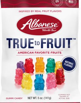 Albanese True to Fruit Gummi Bears, 5 oz Peg Bag For Sale