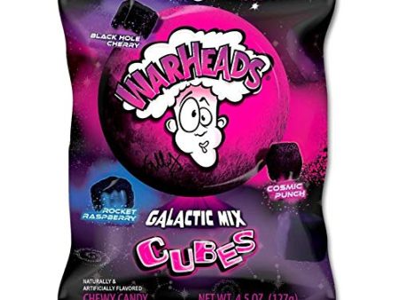 Warheads Galactic Mix Cubes Chewy Candy, 4.5 oz Supply