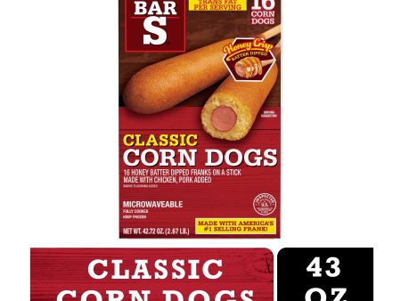 Bar-S Classic Honey Dipped Chicken and Pork Corn Dogs, 43 oz, 16 Count (Frozen) For Discount