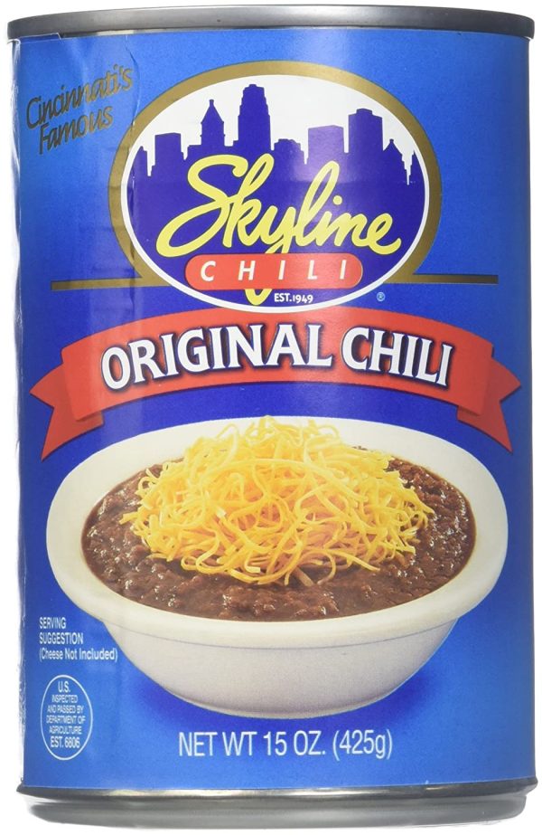 Skyline Chili Original Canned Chili, Cincinnati-Style Recipe, 15 oz Can For Sale