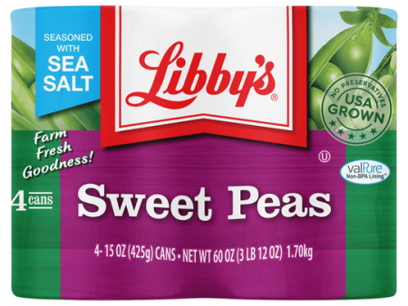 (4 Cans) Libby s Canned Sweet Peas, 15 oz Supply