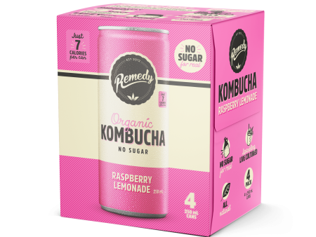 Raspberry Lemonade Organic Kombucha 4-pack Online