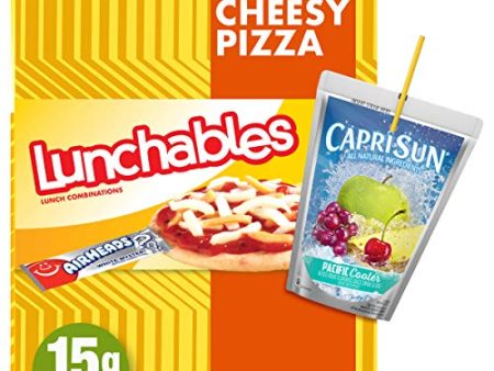 Lunchables Extra Cheesy Pizza Capri Sun Pacific Cooler Airheads Lunch Combination 10.6 oz Tray Online Hot Sale