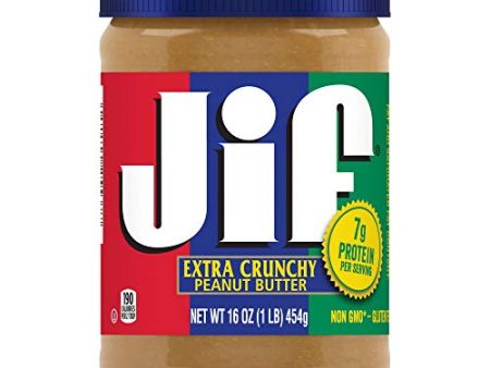 Jif Extra Crunchy 16 Ounce No Stir Peanut Butter Jar Online Hot Sale