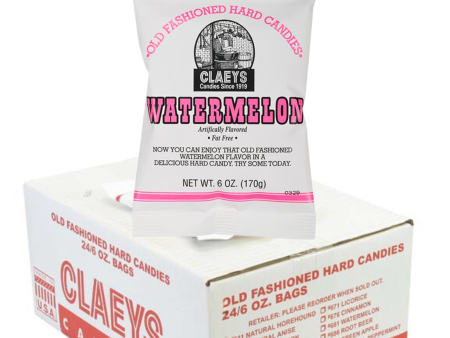 Claey s Old Fashioned Hard Candy 6 Ounce Bag, Watermelon Fashion