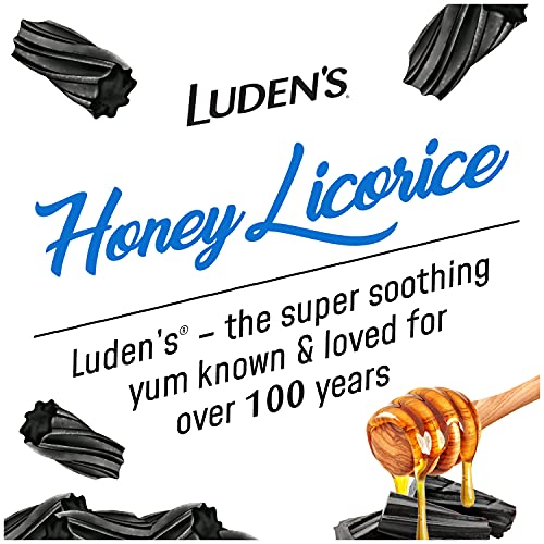 Luden s Honey Licorice Cough Throat Drops | Menthol Lozenge Oral Anesthetic | 30-Count per Pack | 12-Pack For Discount