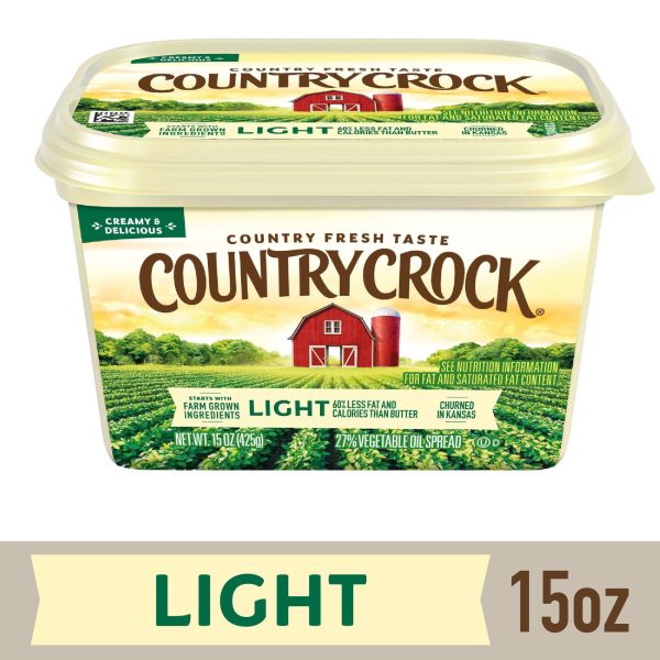 Country Crock Light Vegetable Oil Spread, 15 oz Tub (Refrigerated) on Sale