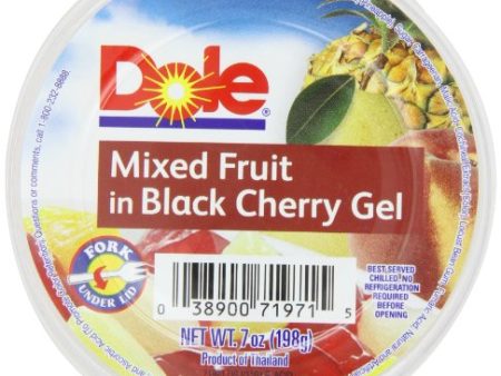 Dole Mixed Fruit In Black Cherry Gel, 7-Ounce Cup Supply