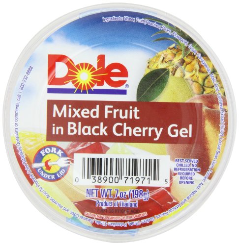 Dole Mixed Fruit In Black Cherry Gel, 7-Ounce Cup Supply