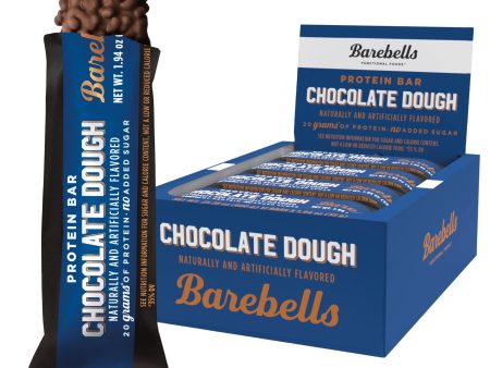 Barebells Protein Bars Chocolate Dough with 1g of Total Sugars - 12 Count, 1.9oz Bars - Snacks with 20g of High Protein - On The Go Protein Snack & Breakfast Bars Sale