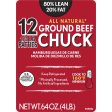 All Natural* 80% Lean 20% Fat Ground Beef Chuck Patties, 12 Count, 4 lb Tray Online Sale