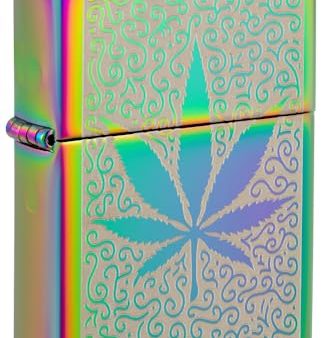 Zippo Cannabis Design Multi-Color Pocket Lighter Discount