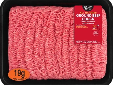 All Natural* 80% Lean 20 % Fat Ground Beef, 4.5 lb Tray Hot on Sale