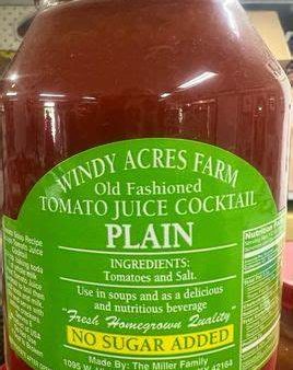 Tomato Juice (Plain) - Windy Acres Farm Fashion