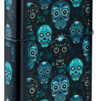 Zippo Sugar Skulls Glow in The Dark Matte Pocket Lighter - Day of the Dead Inspired For Cheap