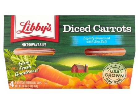 (4 Count) Libby s Diced Carrots, Canned Vegetables, 4 oz Online