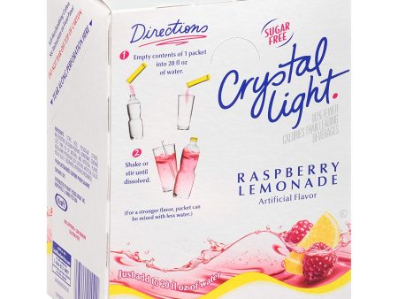 Crystal Light On The Go Sticks - 20oz Water Bottle Size - Raspberry Lemonade - 30ct Boxes For Sale