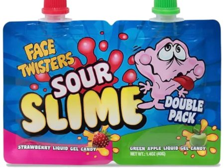 Face Twisters Sour Tongue Slime, Strawberry Apple (24-Pack) For Discount