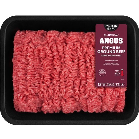 All Natural* 85% Lean 15% Fat Angus Premium Ground Beef, 2.25 lb Tray Online Hot Sale