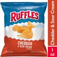 Ruffles Potato Chips Cheddar & Sour Cream Flavored Snack Chips, 1 oz Bag Discount