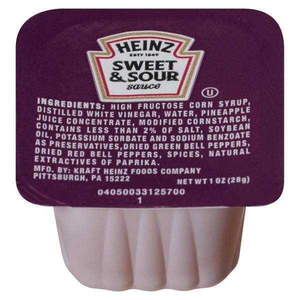 Heinz Sweet & Sour Sauce, Single Serve, 1 oz. Dunk Cup, Pack of 100 For Discount