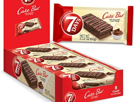 7Days Cake Bars, Chocolate, Perfect Dessert or Afternoon Snack (2.12oz, Pack of 8) Discount