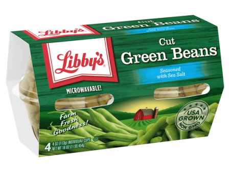 (4 Count) Libby s Cut Green Beans, Canned Vegetables, 4 oz Sale