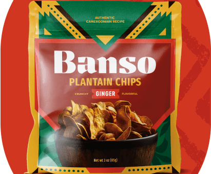 Banso Ginger Plaintain Chips - 6   3 oz bag Supply