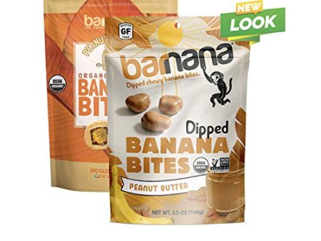 Barnana Organic Chewy Banana Bites, Peanut Butter Banana Flavor, 3.5 Ounce Bag For Sale