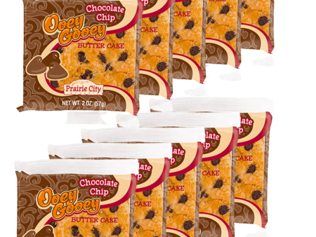 Prairie City Bakery Ooey Gooey Butter Cake Individually Wrapped 2 Ounce Snack Cakes Pack of 10 (Chocolate Chip) on Sale