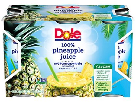 DOLE 100% Pineapple Juice, 6 Ounce Can Hot on Sale