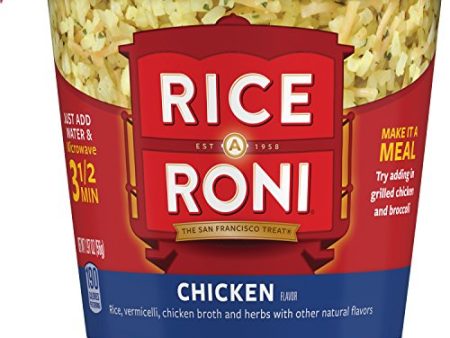 Rice a Roni Cups, Chicken, Individual Cup, 1.97 Ounce Single Count For Discount