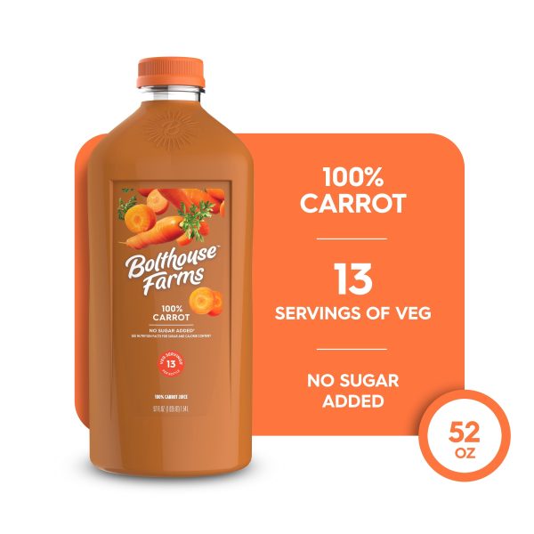 Bolthouse Farms Vegetable Juice Smoothie, 100% Carrot, 52 fl. oz. Bottle on Sale