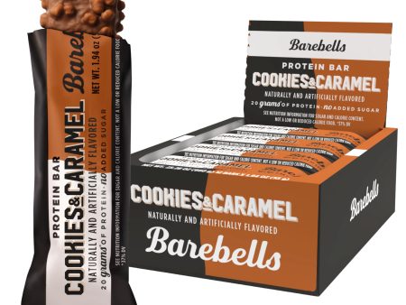 Barebells Protein Cookies and Caramel - 12 Count, 1.9oz Bars - Protein Snacks with 20g of High Protein - Chocolate Protein Bar with 1g of Total Sugars - On The Go Protein Snack & Breakfast Bars Fashion