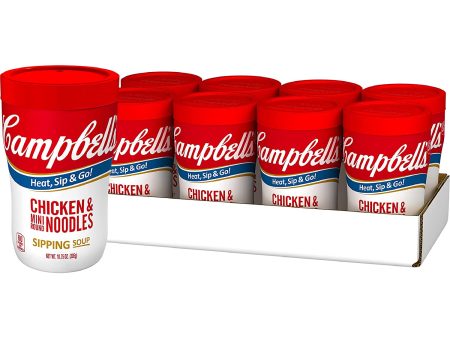 Campbell s Soup on the Go Chicken & Mini Round Noodles Soup, 10.75 oz For Cheap