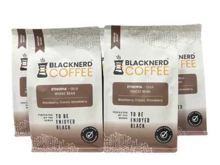 BlackNerd Coffee Ethiopia - Guji Medium Roast Whole Bean Coffee - 12   1   12 oz Bag Online Hot Sale