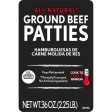 All Natural* 80% Lean 20% Fat Ground Beef Patties, 12 Count, 2.25 lb Tray Online now