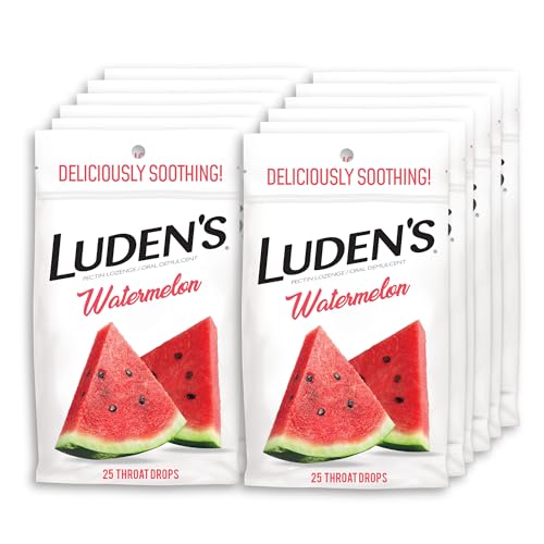 Ludens Watermelon Throat Drops, Sore Throat Relief, 25 Count (Pack of 12) Online Hot Sale