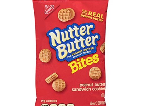 Nutter Butter Bites Mini Cookies, Peanut Butter, 3 Ounce Bag For Sale