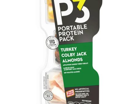 P3 Turkey Almonds Colby Jack Portable Protein Pack - 1   10   2 oz ea For Cheap