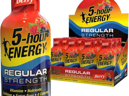 5-hour ENERGY Regular Strength, Berry Flavor, 1.93 oz, 12 Count Discount