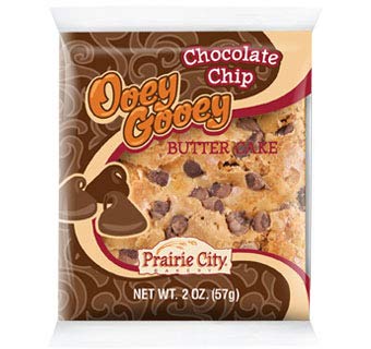 Prairie City Bakery Ooey Gooey Butter Cake Individually Wrapped 2 Ounce Snack Cakes Pack of 10 (Chocolate Chip) on Sale